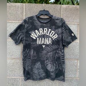Under Armour Warrior Mana Mens Tee Shirt Large Floral Short Sleeve Project Rock
